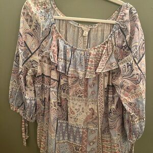 Cato Multicolor Paisley Blouse